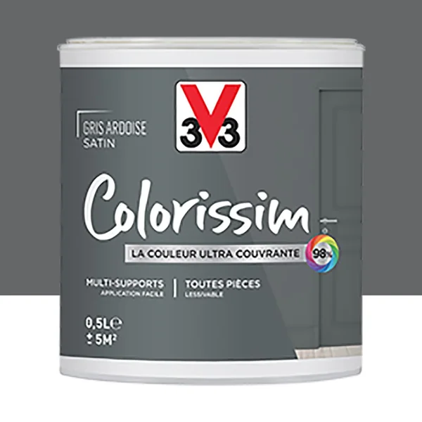 Peinture Multi-supports V33 Colorissim Satin Gris Ardoise