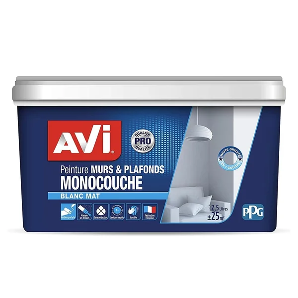Peinture murs & plafonds AVI Monocouche Blanc mat