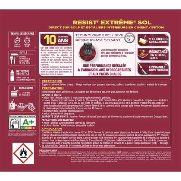 Peinture Sol V33 Resist' Extrême Blanc