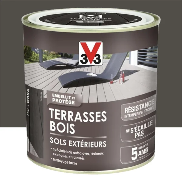 Peinture Sol V33 Terrasses Bois Sols Extérieurs Moka