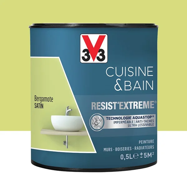 Peinture V33 Cuisine & Bain Resist'Extreme Satin Bergamote