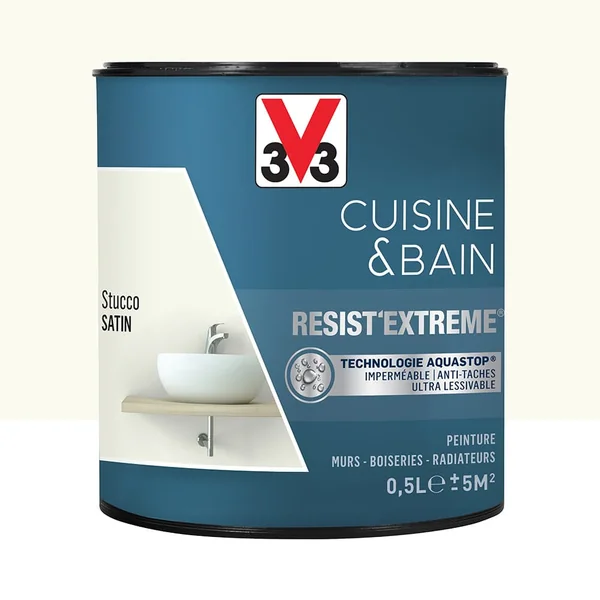 Peinture V33 Cuisine & Bain Resist'Extreme Satin Stucco