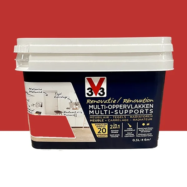 Peinture V33 Rénovation Multi-Supports Rouge caprice