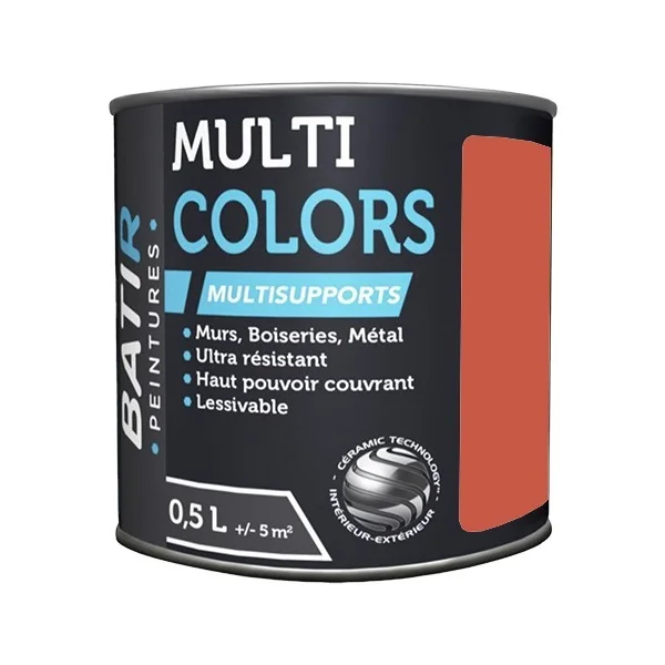 Peintures Multi Colors BTIR Satin Soyeux Rouge coquelicot