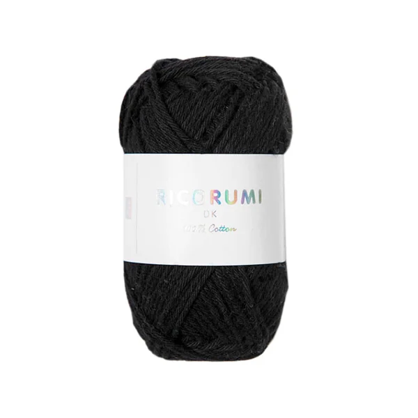 Pelote Ricorumi coton DK - Noir (60)