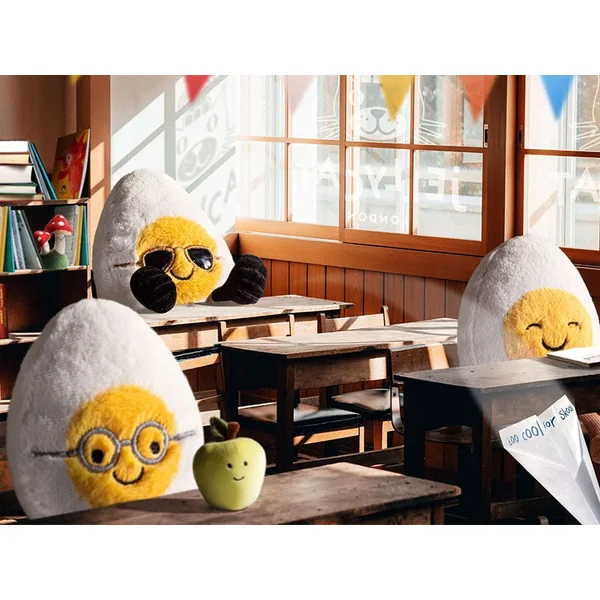 Peluche Amuseables Oeuf dur Chic - 10 cm - Jellycat