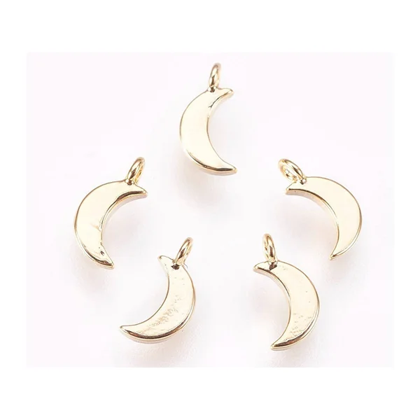 Pendentif lune - doré à l'or fin 18k sans nickel - 8 mm