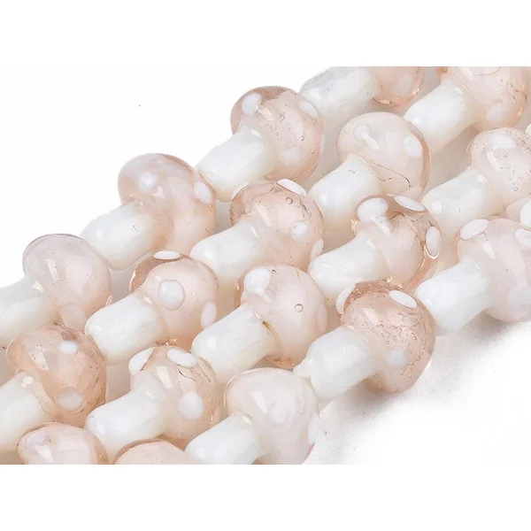 Perle champignon - Rose et blanc