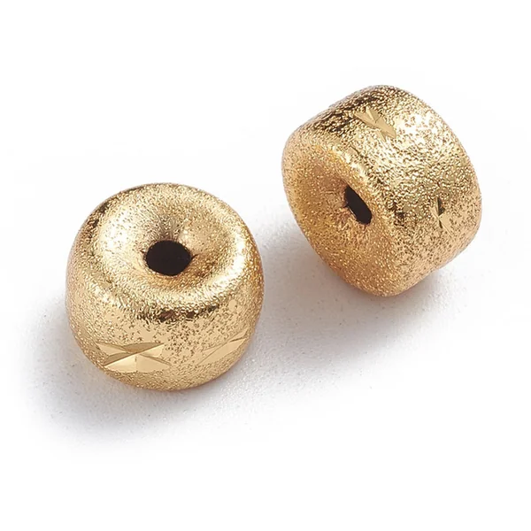 Perle intercalaire pour bijoux dorée - 10 x 6 mm