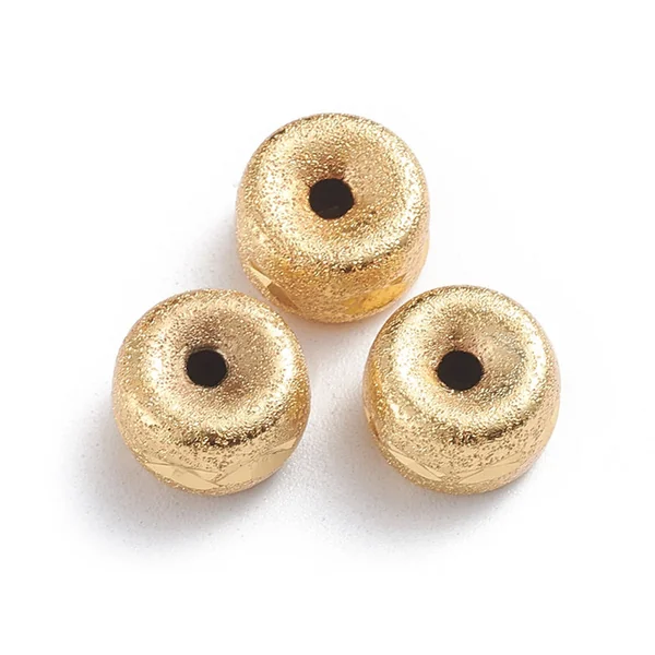Perle intercalaire pour bijoux dorée - 10 x 6 mm