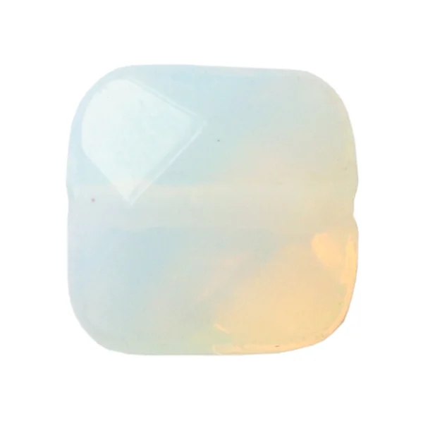 Perle à facettes carré - Opalite - 8 x 8 mm