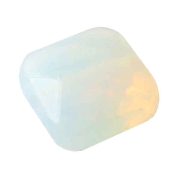 Perle à facettes carré - Opalite - 8 x 8 mm
