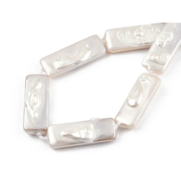 Perles de culture - Rectangle - 18 x 7 mm