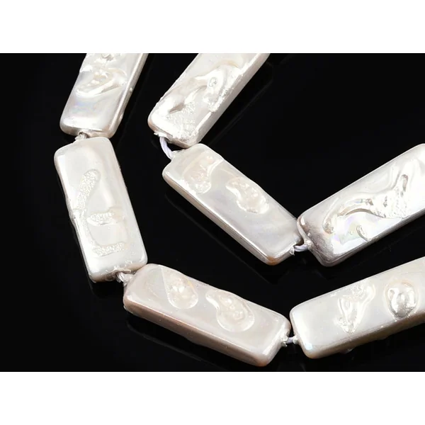 Perles de culture - Rectangle - 18 x 7 mm