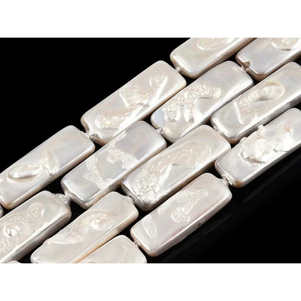 Perles de culture - Rectangle - 18 x 7 mm