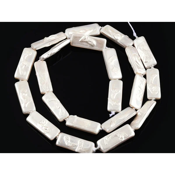 Perles de culture - Rectangle - 18 x 7 mm