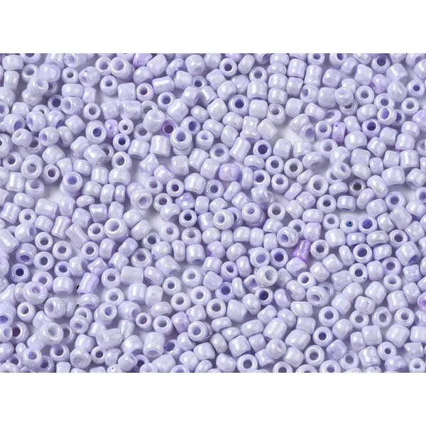 Perles de rocailles en tube - Lilas poudré - 2 mm