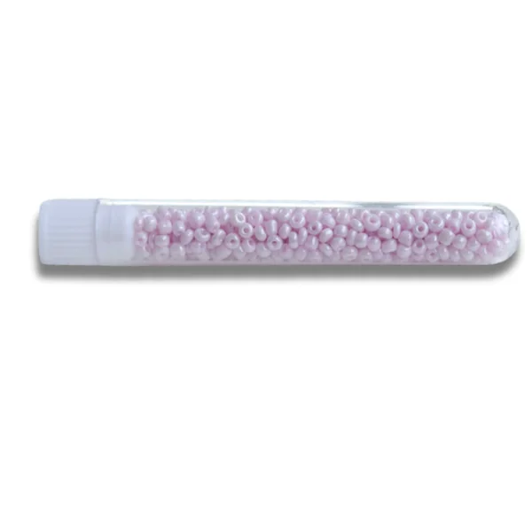 Perles de rocailles en tube - Lilas poudré - 2 mm