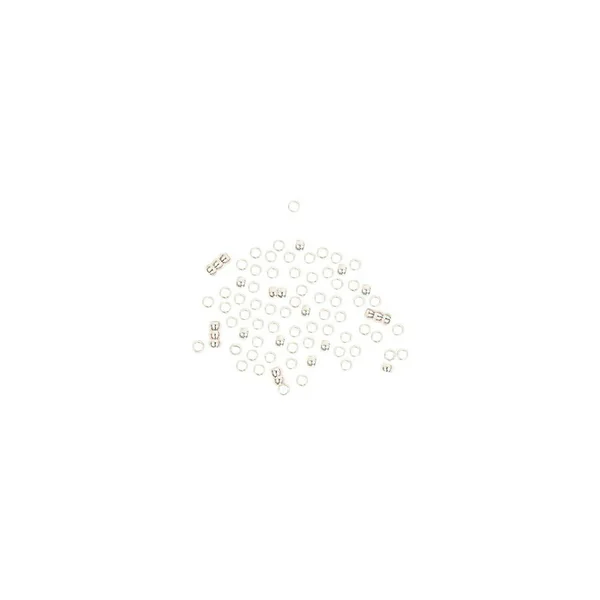 Perles à écraser, Argent, 2 mm