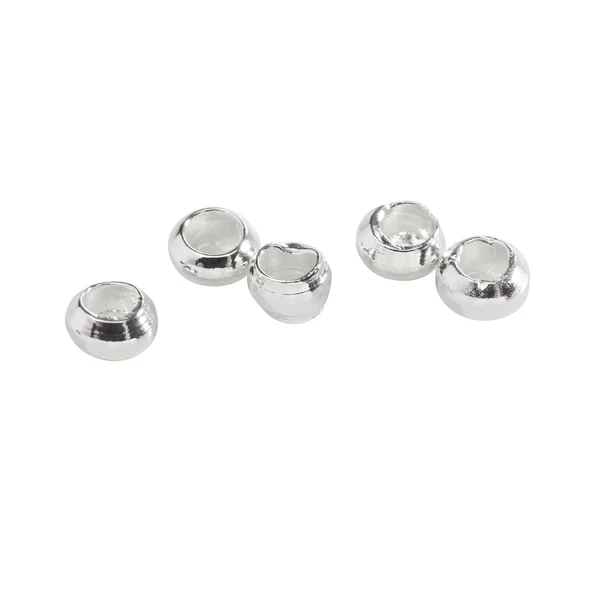 Perles à écraser, Argent, 2 mm