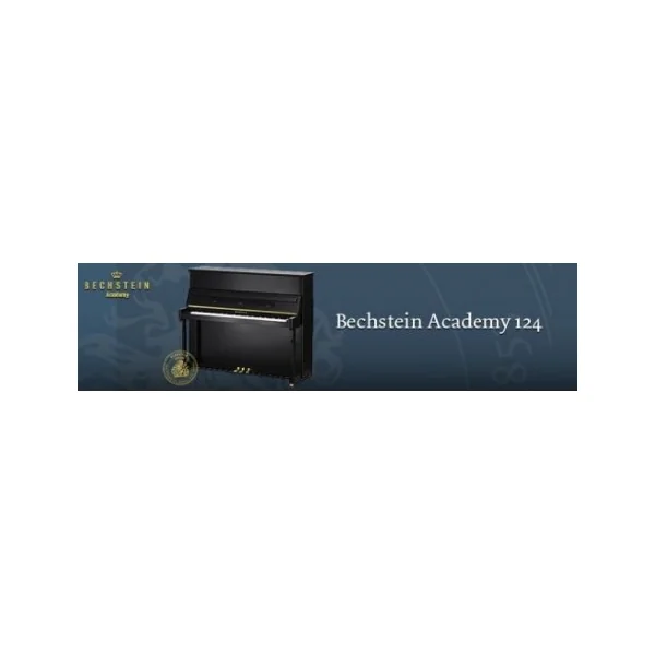 PIANO DROIT BECHSTEIN ACADEMY A 124 IMPOSANT NOIR POLI