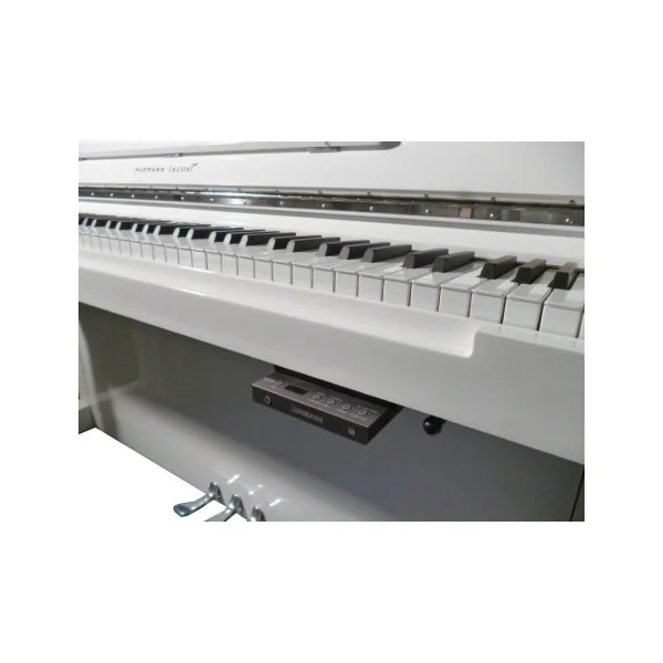 PIANO DROIT Hermann Jacobi 118 Silence Blanc brillant