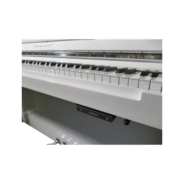 PIANO DROIT Hermann Jacobi 118 Silence Blanc brillant