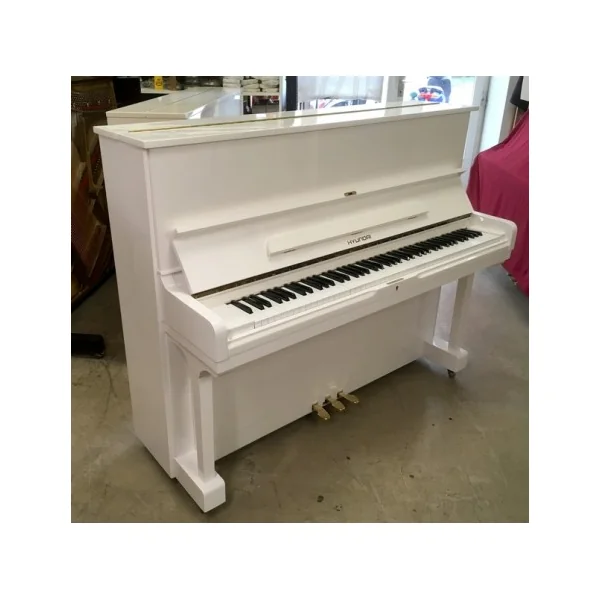 Piano droit Hyundai By Samick U-835 121cm blanc brillant