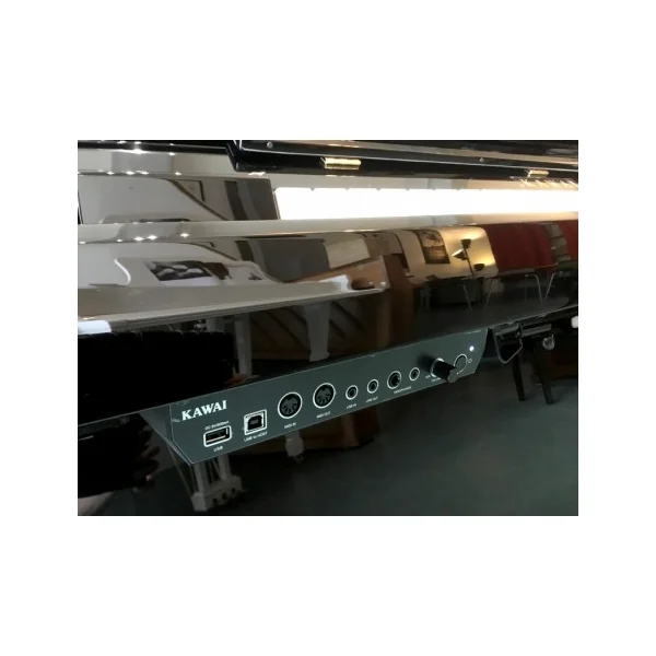 Piano droit KAWAI K600 AURES 2 hybrid noir brillant 134cm