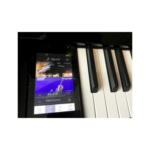 Piano droit KAWAI K600 AURES 2 hybrid noir brillant 134cm