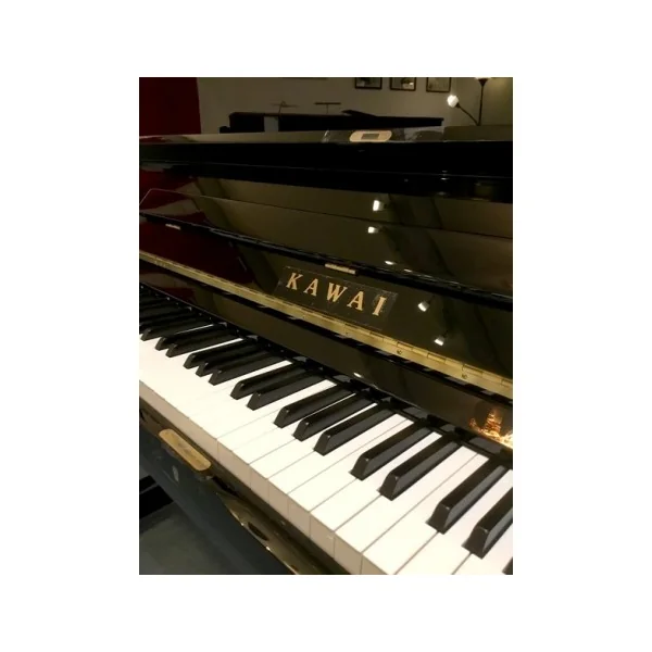 Piano droit KAWAI K600 AURES 2 hybrid noir brillant 134cm