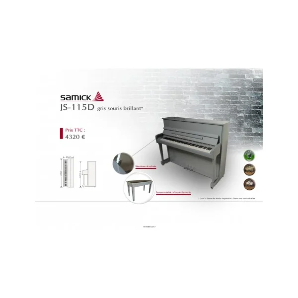 Piano droit SAMICK JS-115 D (offre de prix au 04.72.41.92.24)