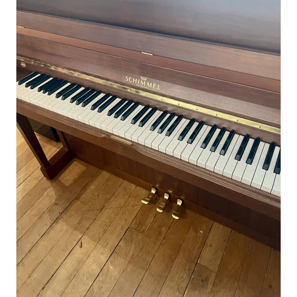 Piano Droit SCHIMMEL 118T Noyer Satiné avec mécanique Renner