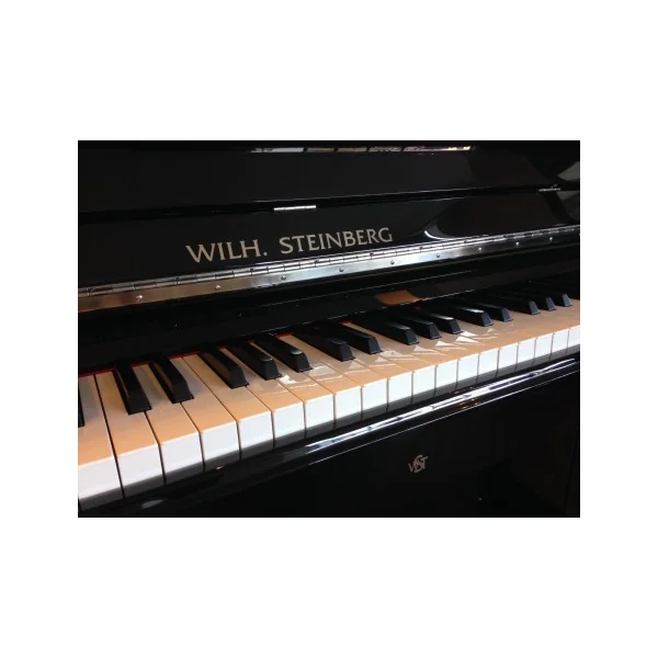 PIANO DROIT WILH.STEINBERG P-121 E Noir Brillant / Chrome Silent