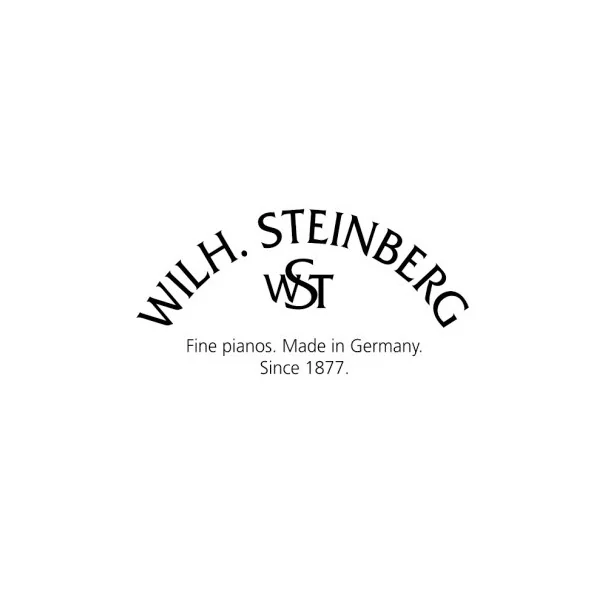 PIANO DROIT WILH.STEINBERG P-121 E Noir Brillant / Chrome Silent