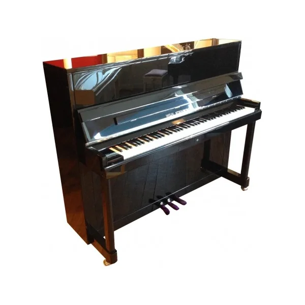 PIANO DROIT WILH.STEINBERG P-121 E Noir Brillant / Chrome Silent