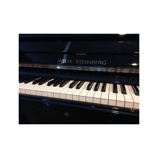 PIANO DROIT WILH.STEINBERG P-121 E Noir Brillant / Chrome Silent