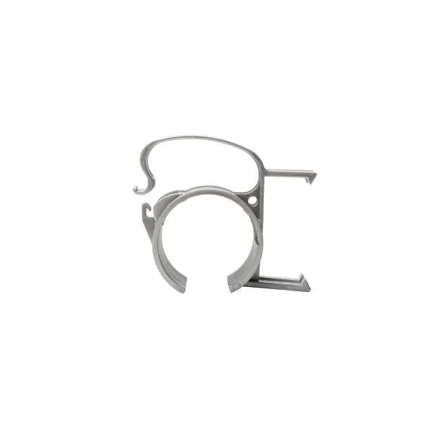 Pince guide câble avec support multiprise pour structure 50mm grise