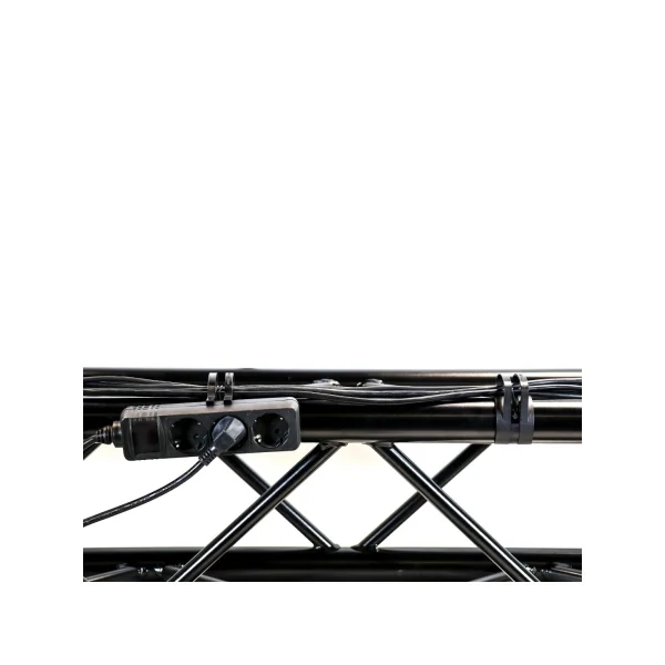 Pince guide câble avec support multiprise pour structure 50mm grise