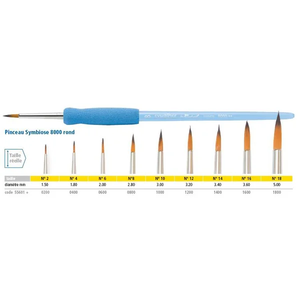 Pinceau Symbiose 8000 rond