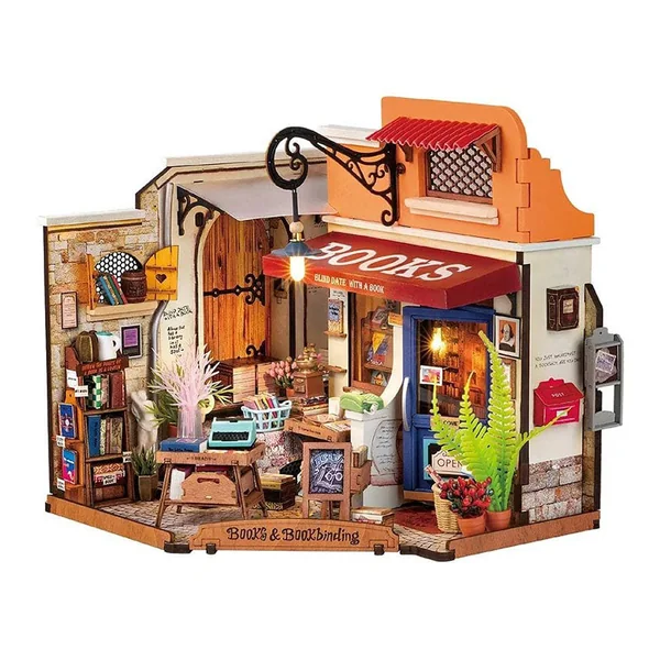 Pièce miniature Librairie du coin DIY - Rolife