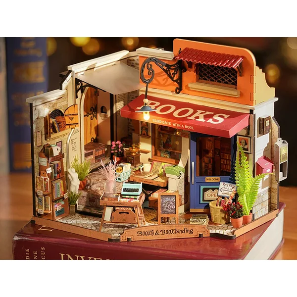 Pièce miniature Librairie du coin DIY - Rolife