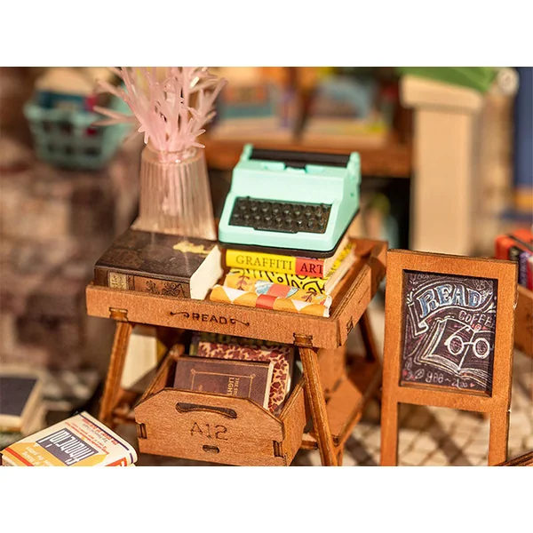 Pièce miniature Librairie du coin DIY - Rolife
