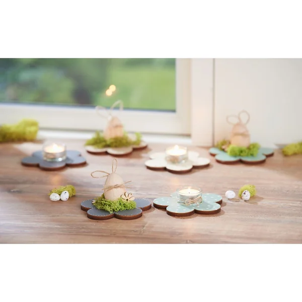 Pièces à disperser en bois fleurs VBS « Nature »