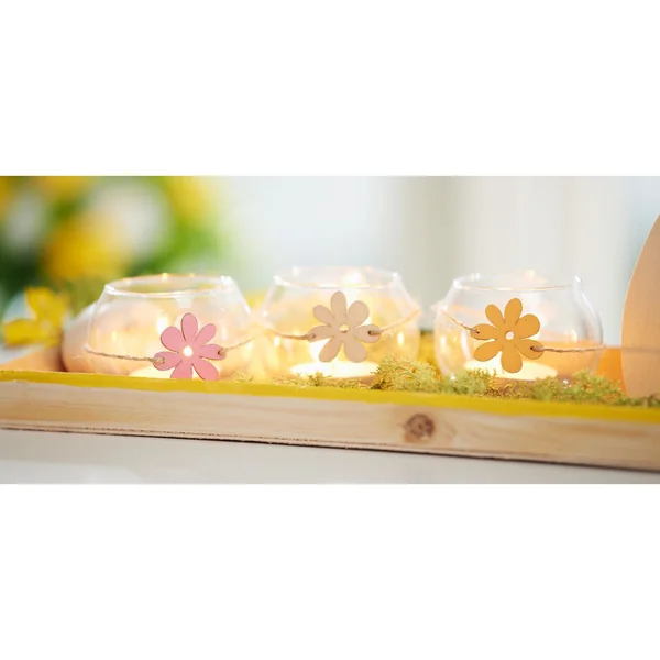 Pièces à disperser en bois fleurs VBS « Nature »