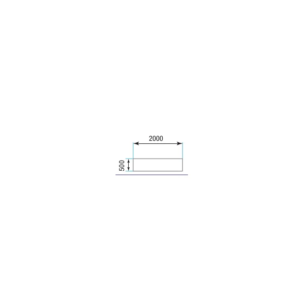 Plateau de praticable extérieur 500kg/m2 PRI-R21 ASD rectangulaire 2m x 50cm