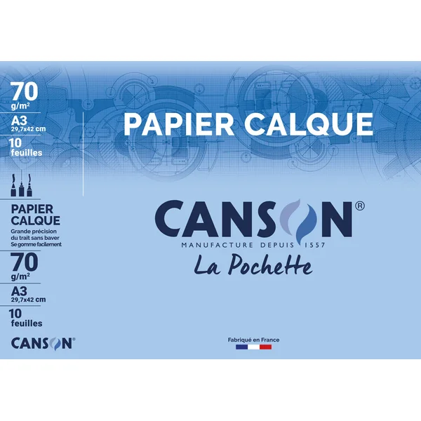 Pochette calque a3 - 10 feuilles
