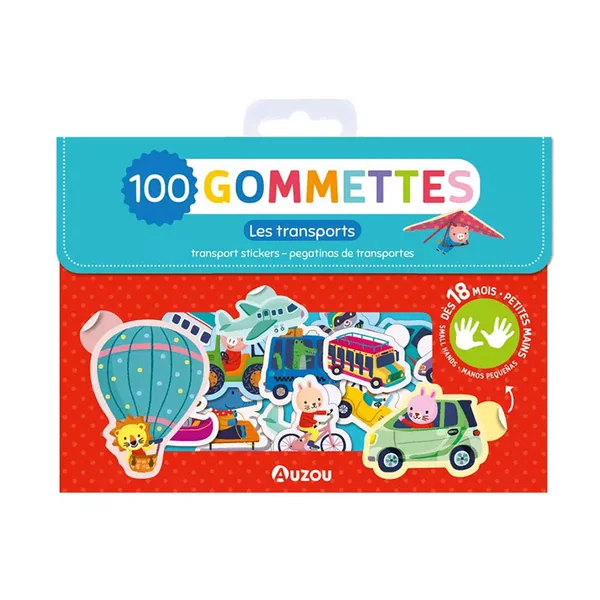 Pochette de 100 gommettes - Les transports