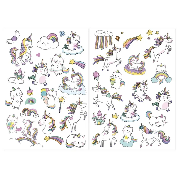 Pochette de 40 Tattoos - Licornes
