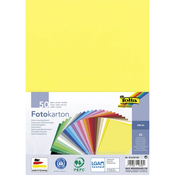 Pochette de 50 feuilles de papier carton pour photo montage Format A4